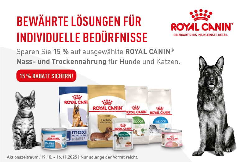 Royal Canin Fachhandel 15 % Lifestyle, Lifestage & Bestseller